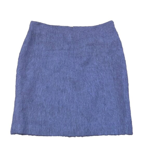 Talbots Skirt Petite 8 Purple Wool Alpaca Mohair Nylon Straight Zip Back Lined - Picture 1 of 4